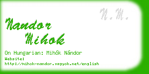 nandor mihok business card